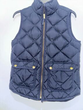 J.Crew Excursion Quilted puffer vest navy blue size XS